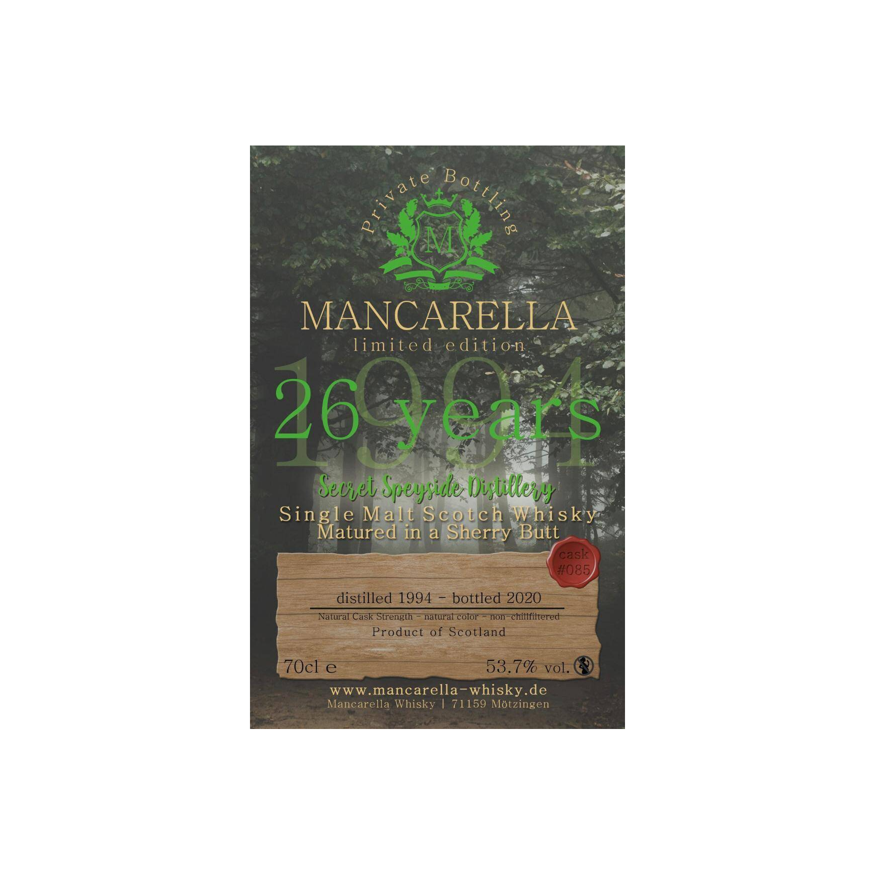 Secret Speyside Distillery 1994 Ma 2
