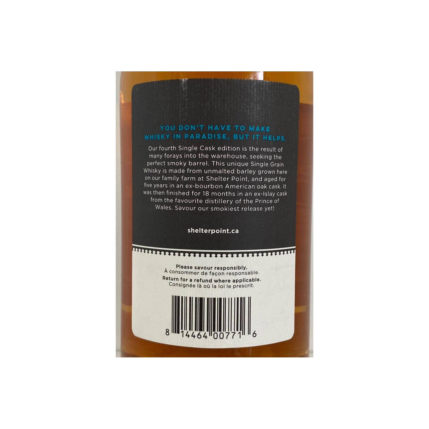 Shelter Point Single Cask Peat Finish Edition 2