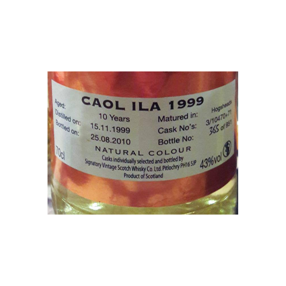 Caol Ila Vintage Collection 1999 10 Years Single Malt Whisky