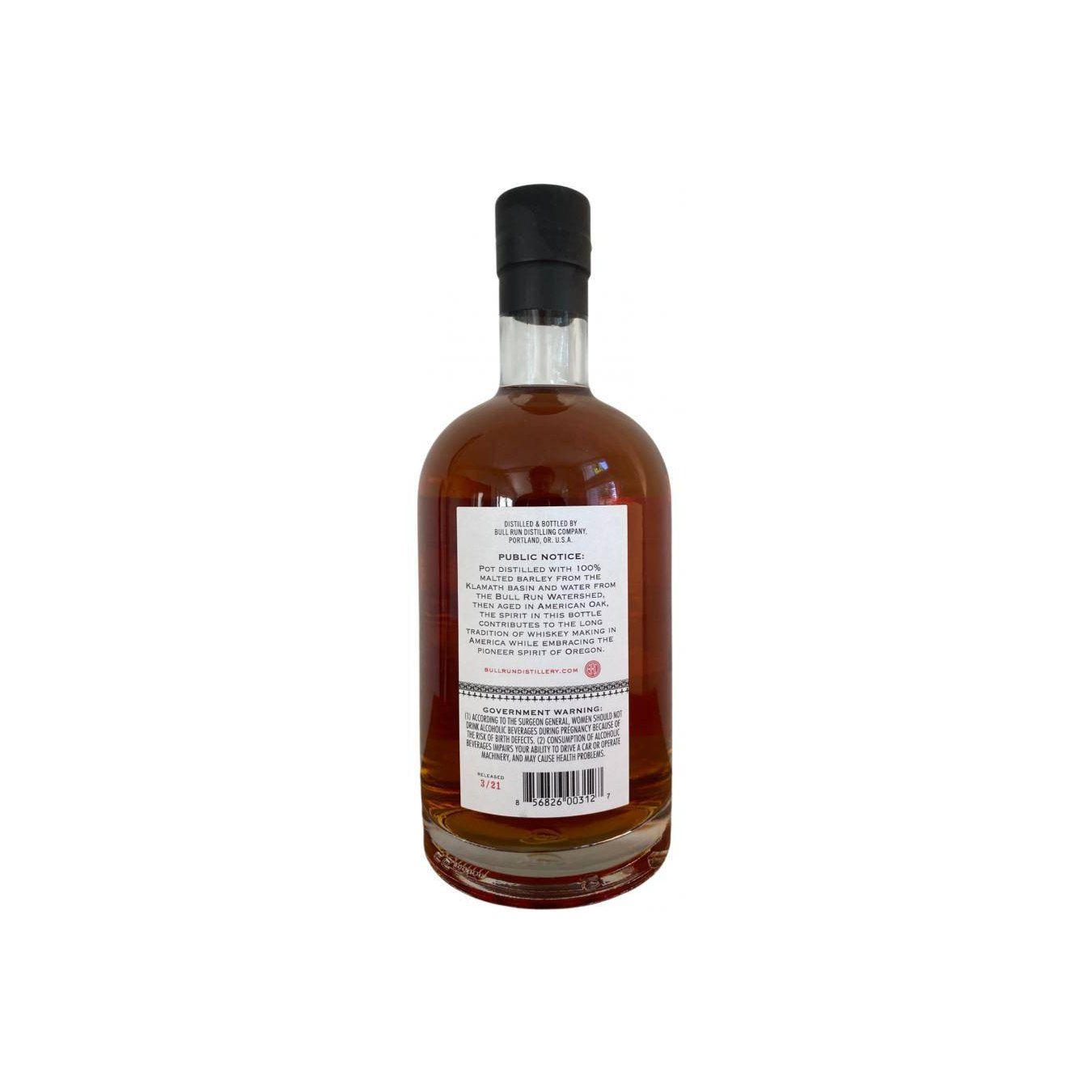 Bull Run Oregon Single Malt Whiskey 2