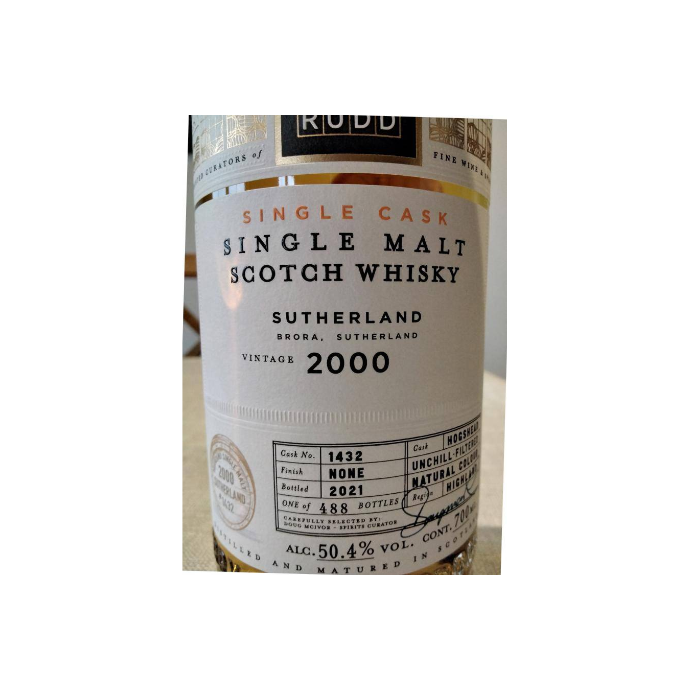 Berry Bros. & Rudd Single Cask 2000 21 Years Single Malt Whisky 2