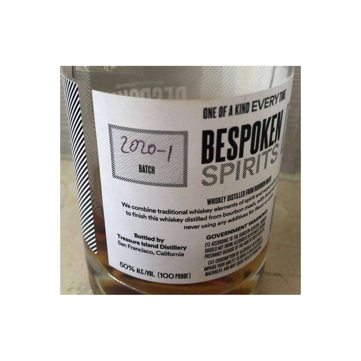 Bespoken Spirits Whiskey distilled from Bourbon Mash 2