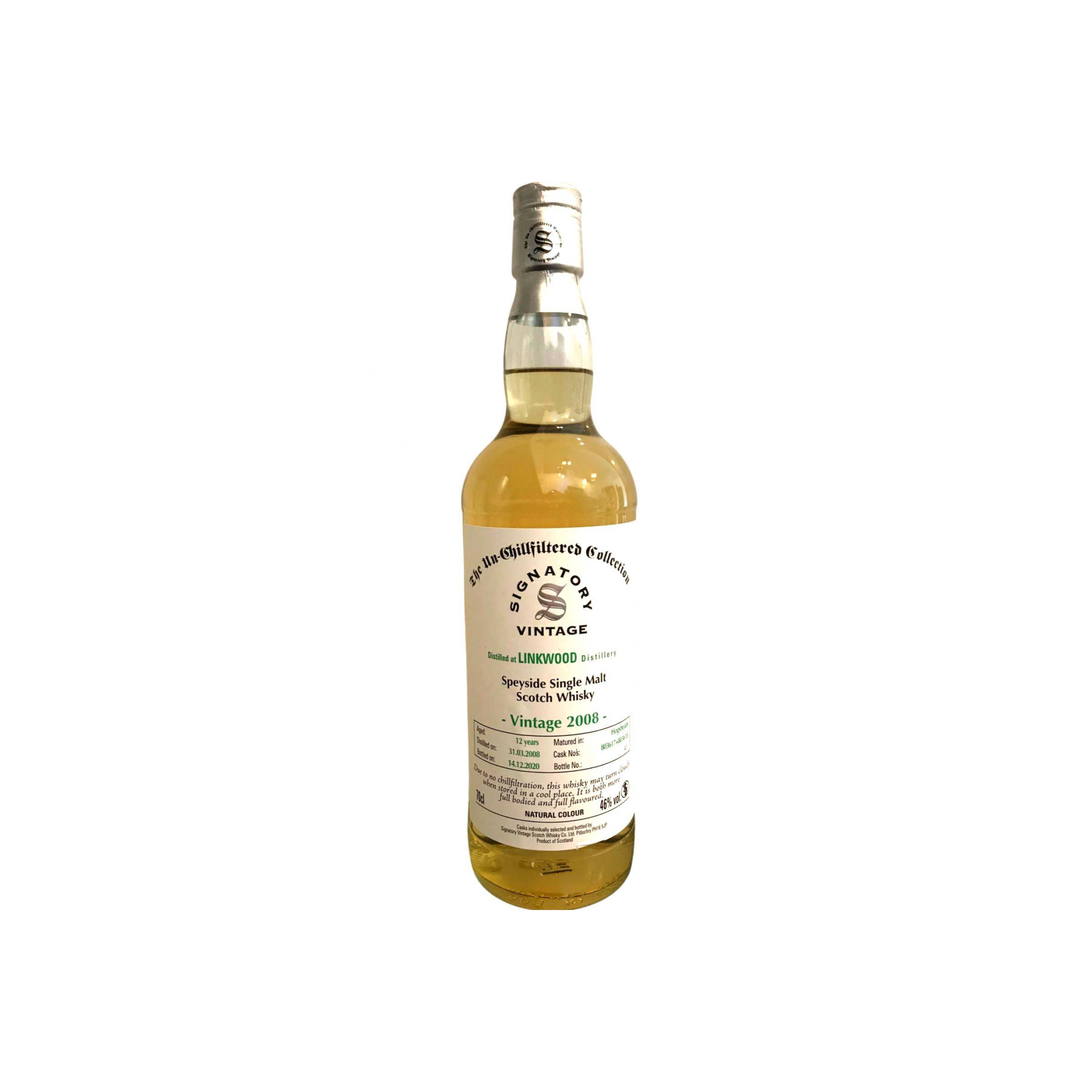 Linkwood The Un-Chillfiltered Collection 2008 12 Years Single Malt Whisky
