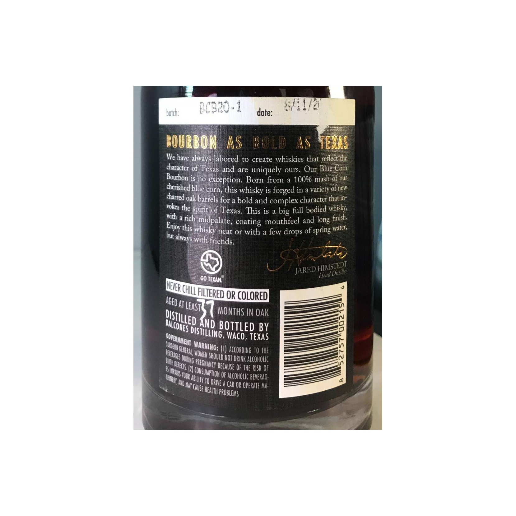 Balcones 3 Years Bourbon Whisky 3
