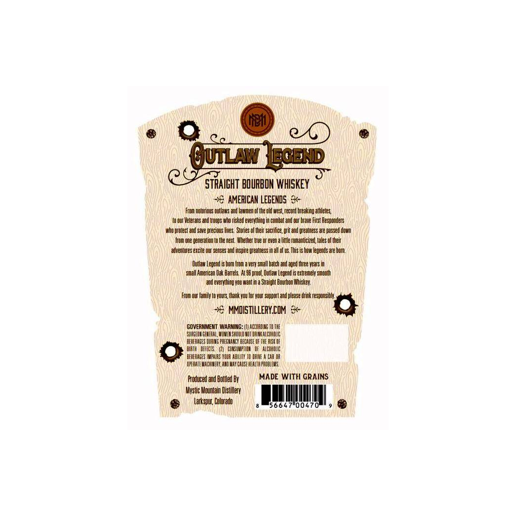 Outlaw Legend Straight Bourbon Whiskey 2