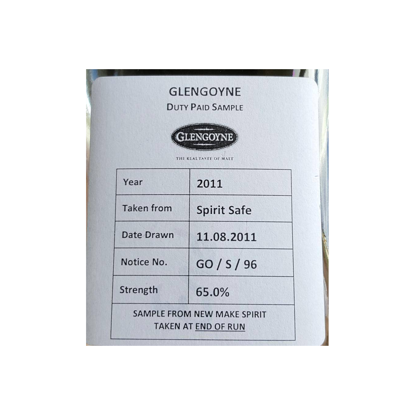 Glengoyne 2011 Spirit Whisky