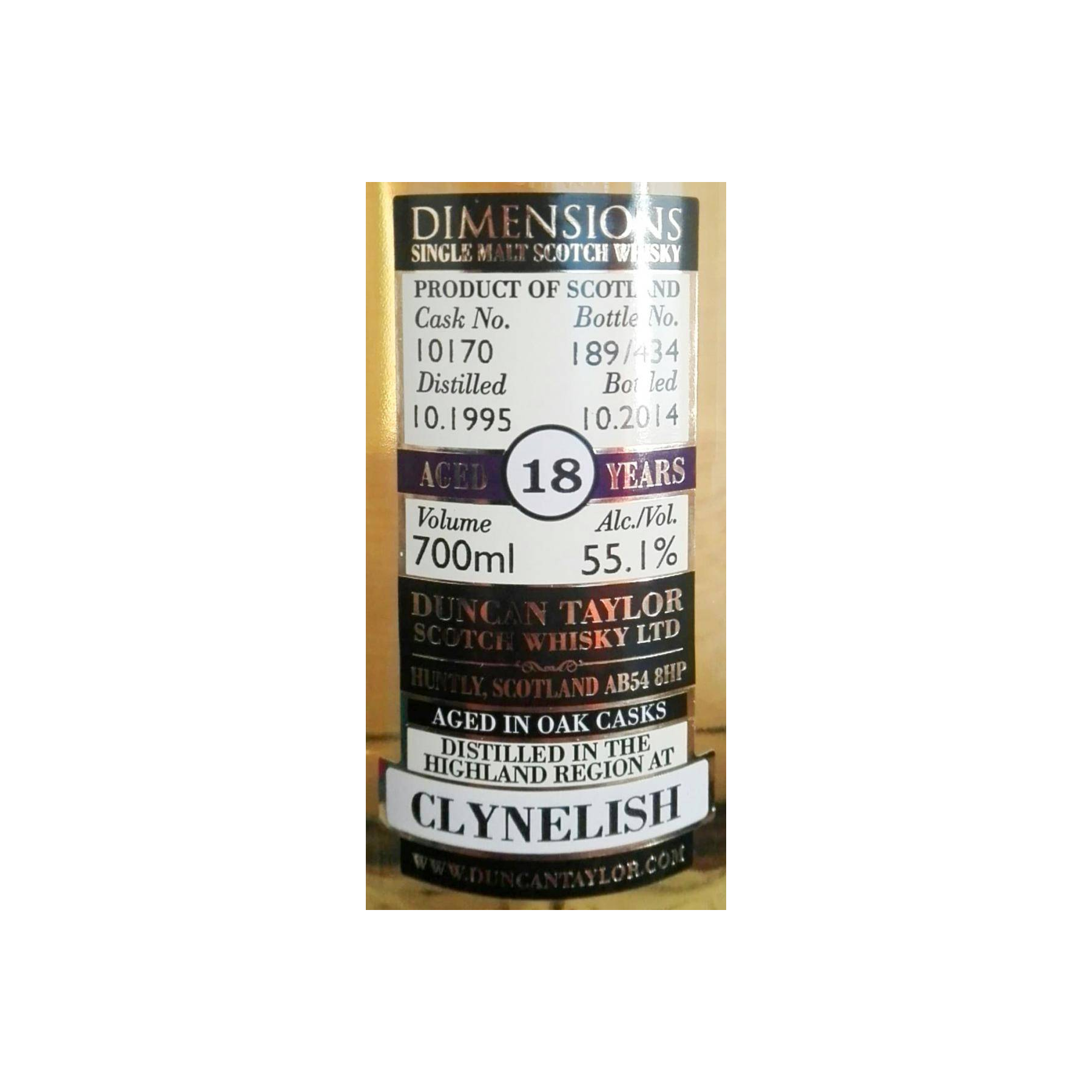 Clynelish Dimensions 1995 18 Years Single Malt Whisky