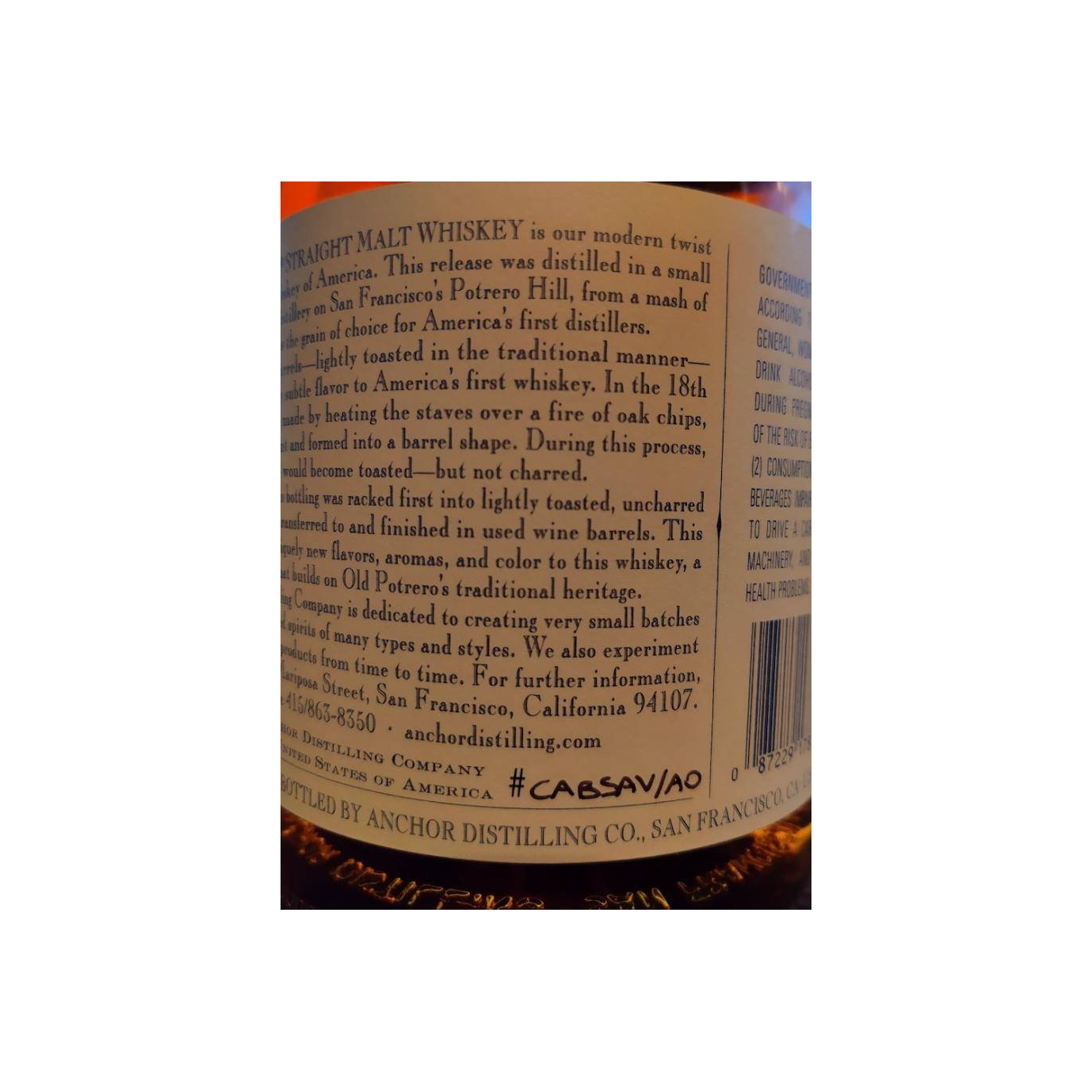 Old Potrero Straight Malt Whiskey 2