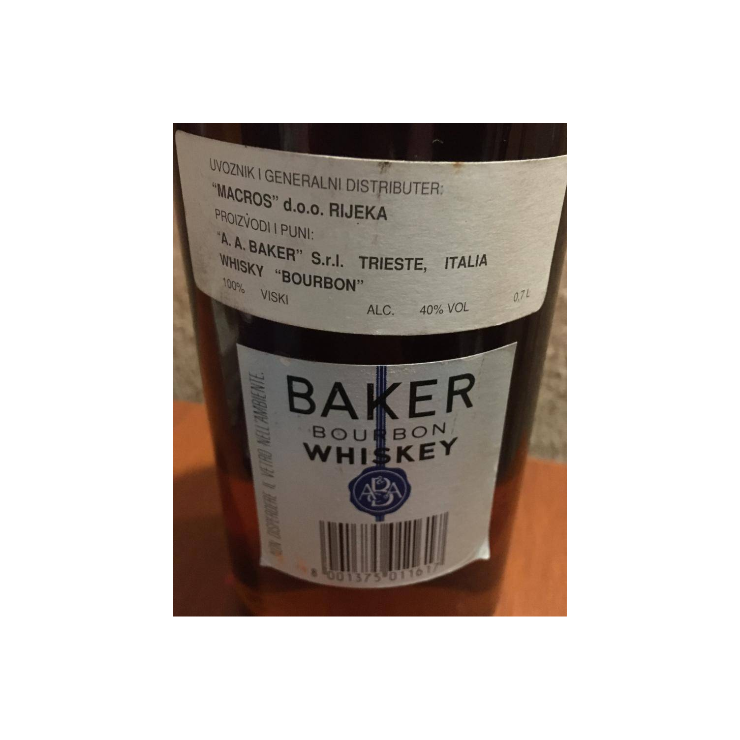 Baker Bourbon Whiskey 2