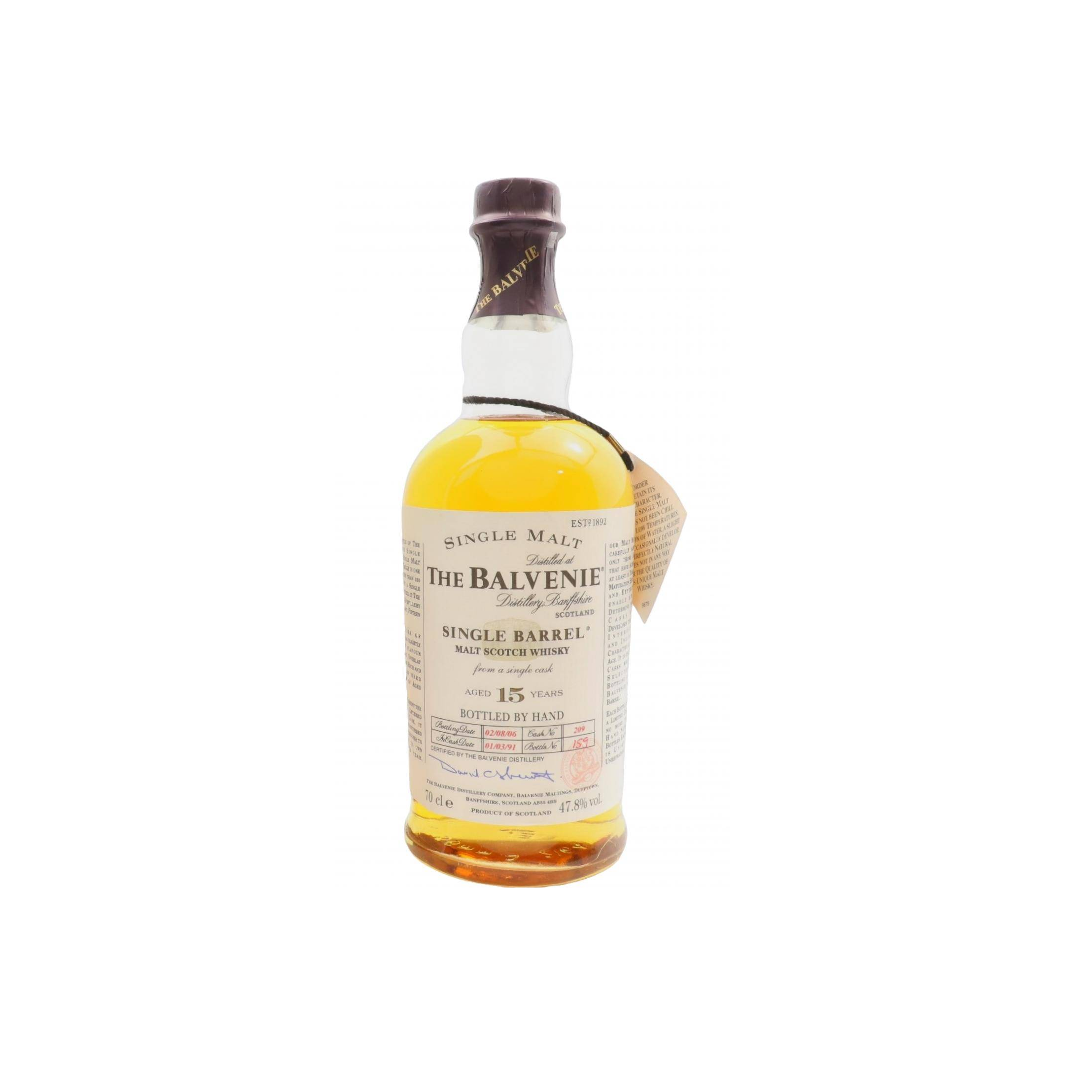 The Balvenie Single Cask 1991 15 Years Single Malt Whisky