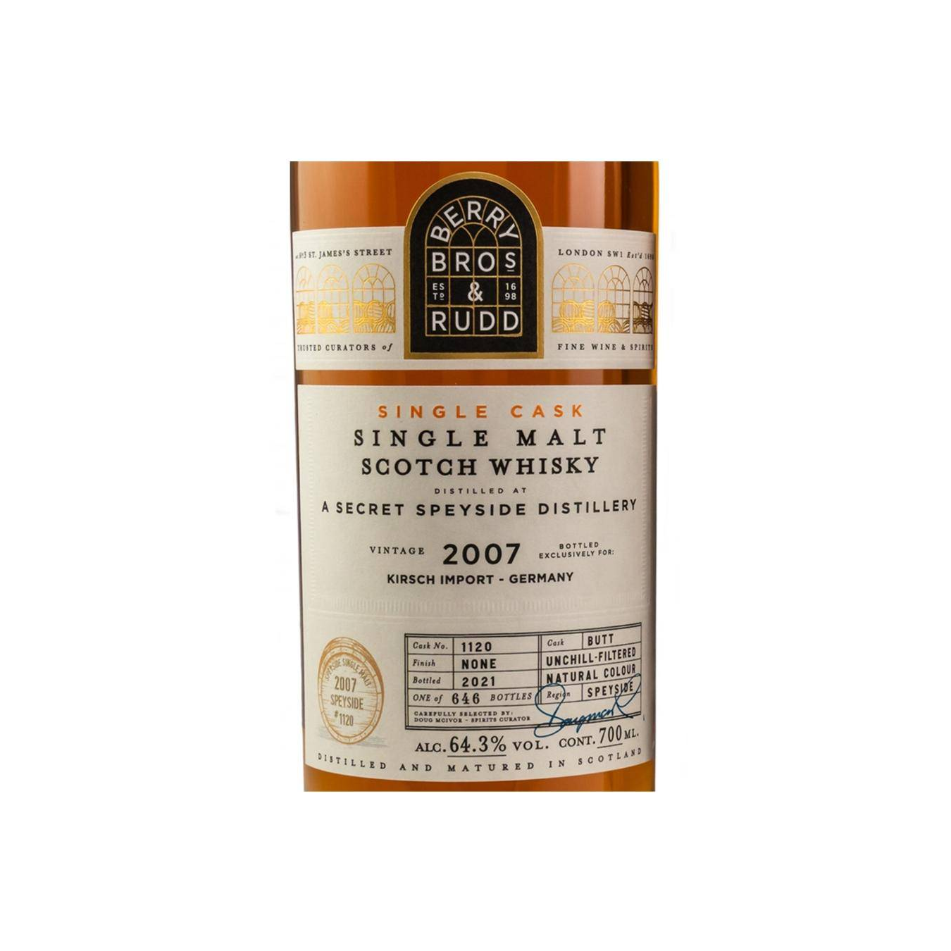Berry Bros. & Rudd Single Cask 2007 14 Years Single Malt Whisky 3