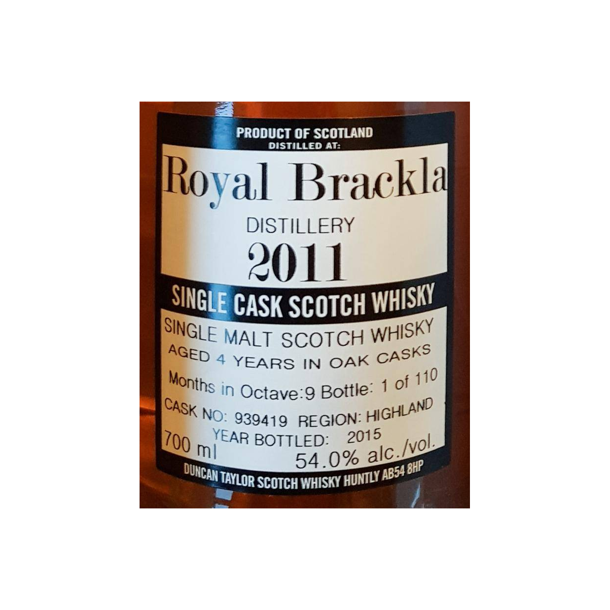 Royal Brackla The Octave 2011 4 Years Single Malt Whisky 2
