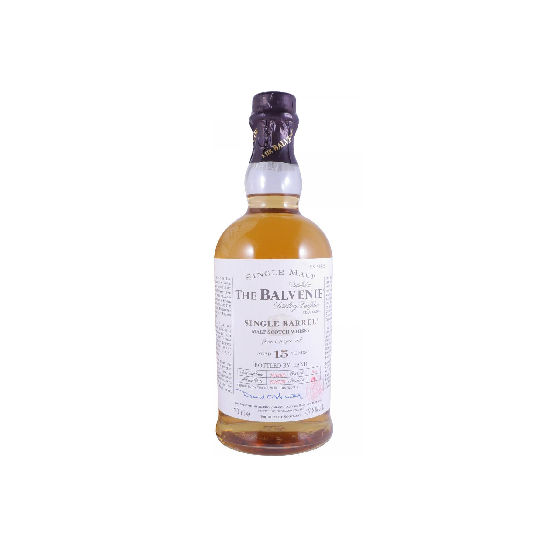 The Balvenie Single Cask 1991 15 Years Single Malt Whisky