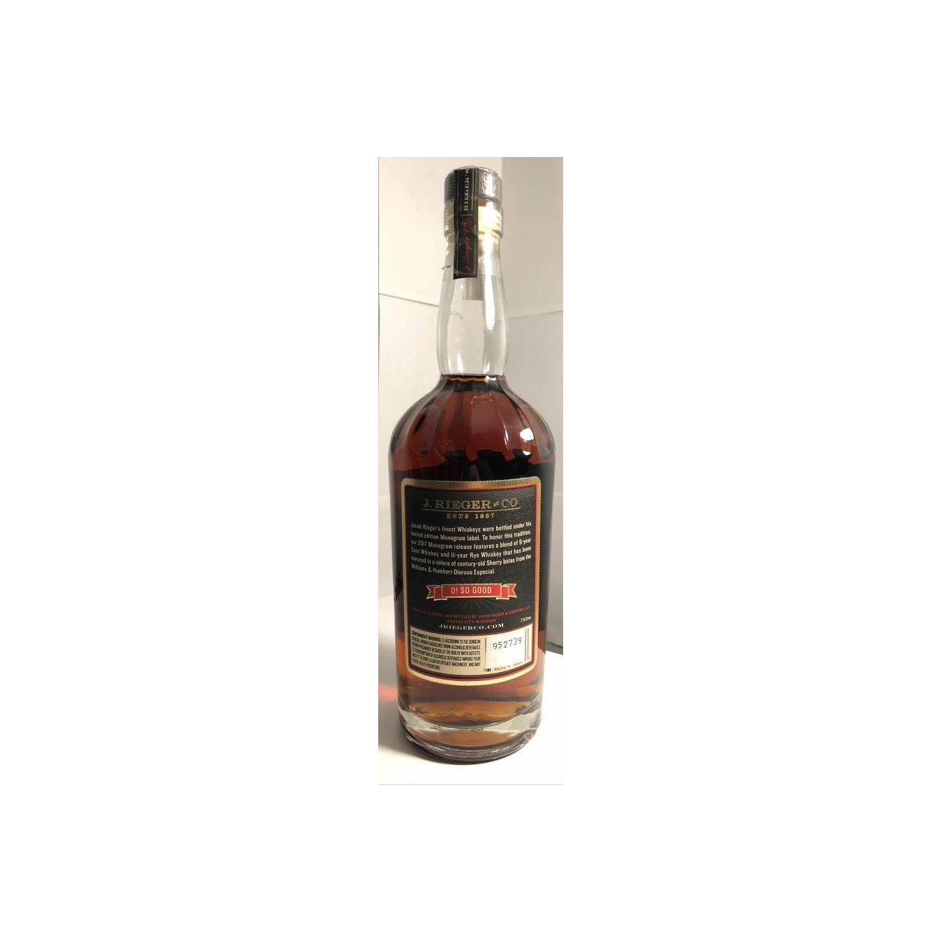 Rieger's Monogram Whiskey 2
