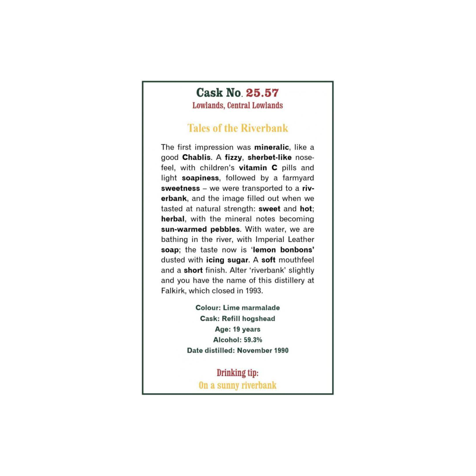 The Scotch Malt Whisky Society 1990 19 Years Single Malt Whisky