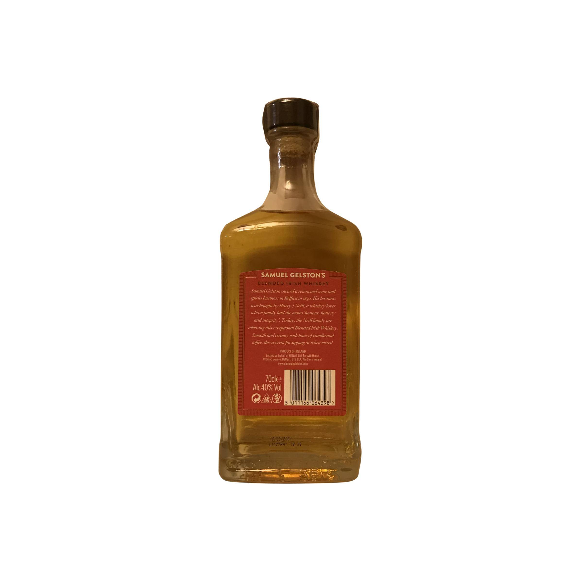 Samuel Gelston's Blended Irish Whiskey 2
