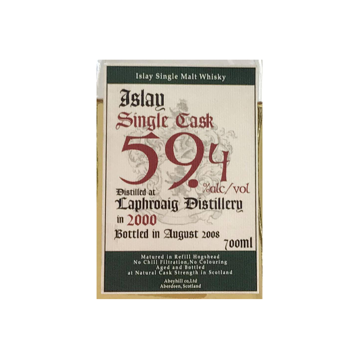 Laphroaig 2000 8 Years Single Malt Whisky