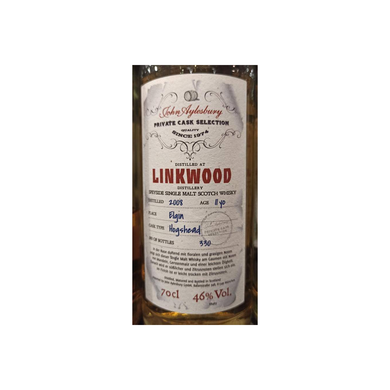Linkwood 2008 11 Years Single Malt Whisky