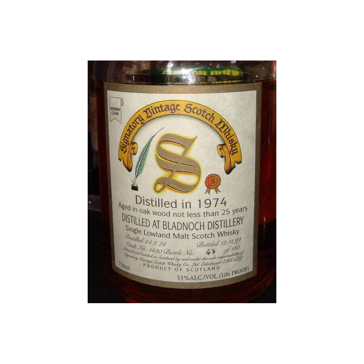 Bladnoch Vintage Collection - Dumpy 1974 25 Years Single Malt Whisky