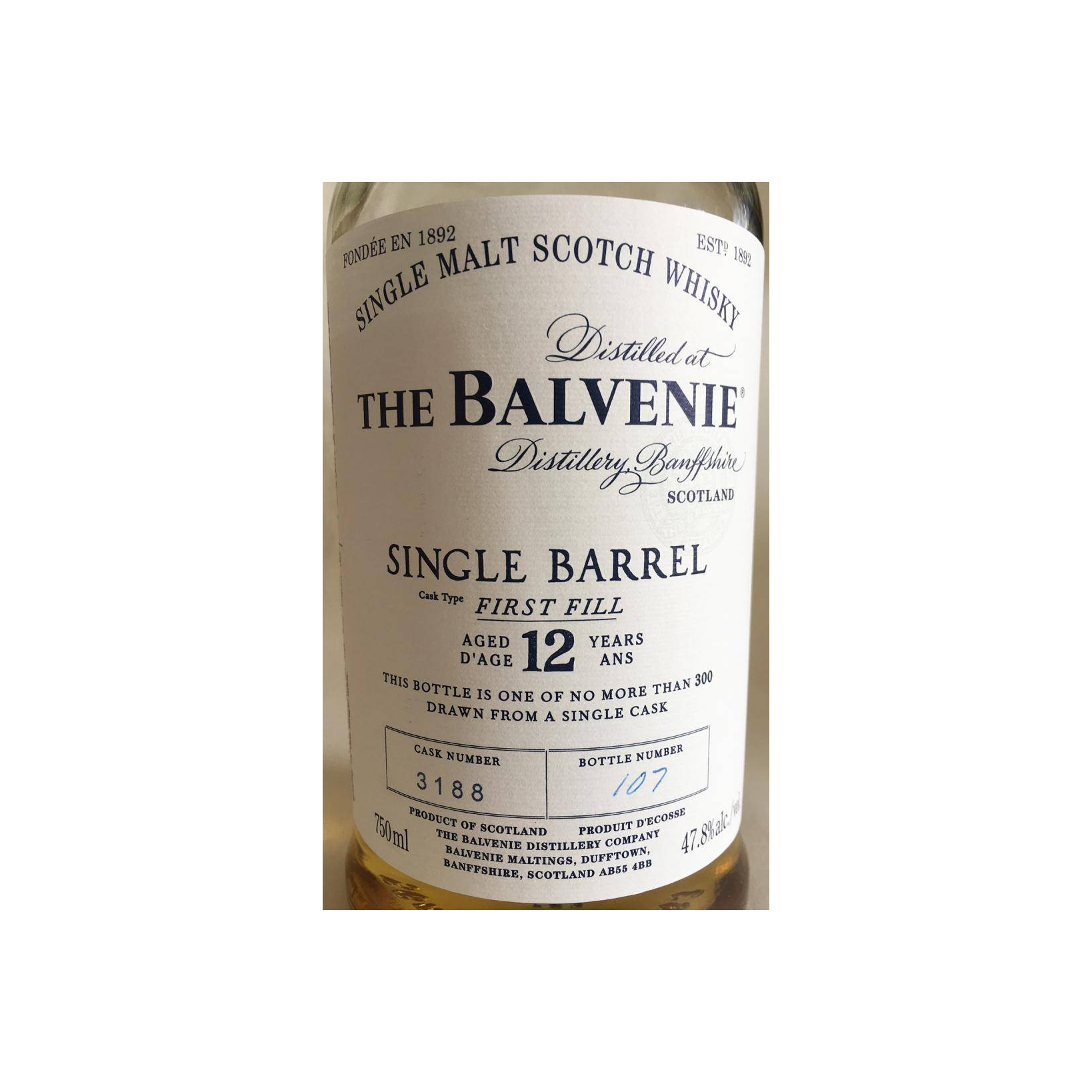 The Balvenie Single Cask 12 Years Single Malt Whisky