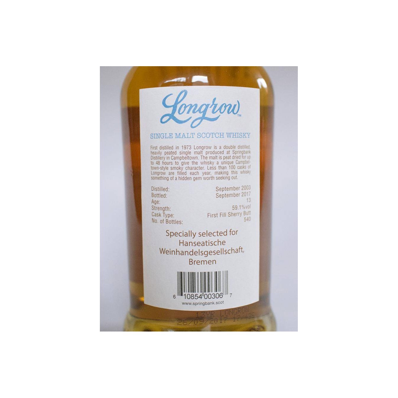 Longrow Single Cask 2003 13 Years Single Malt Whisky 3