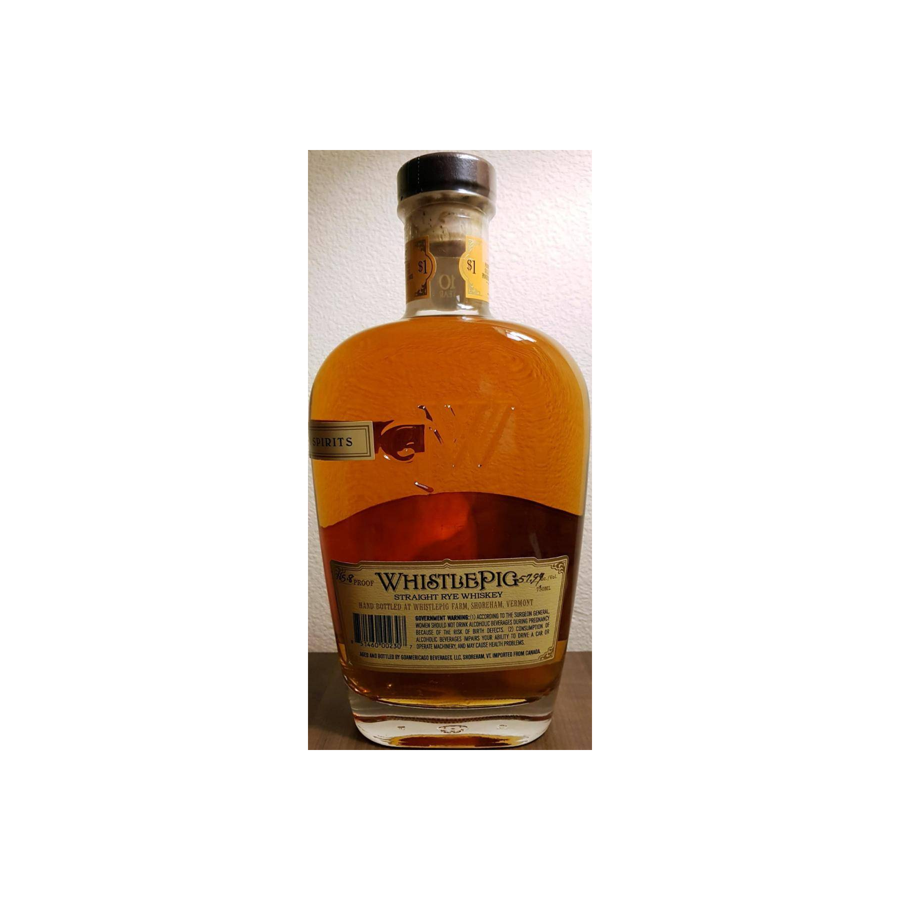 WhistlePig 10 Years Rye Whisky 2
