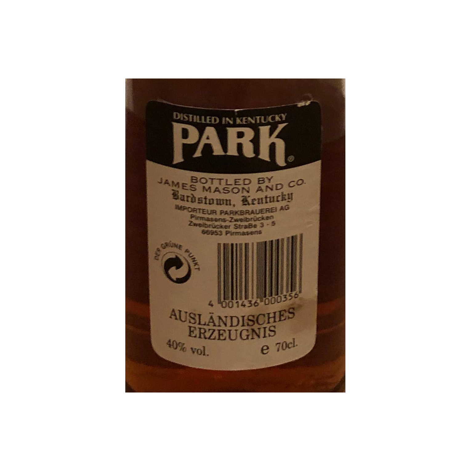 Park Kentucky Straight Bourbon Whiskey 2