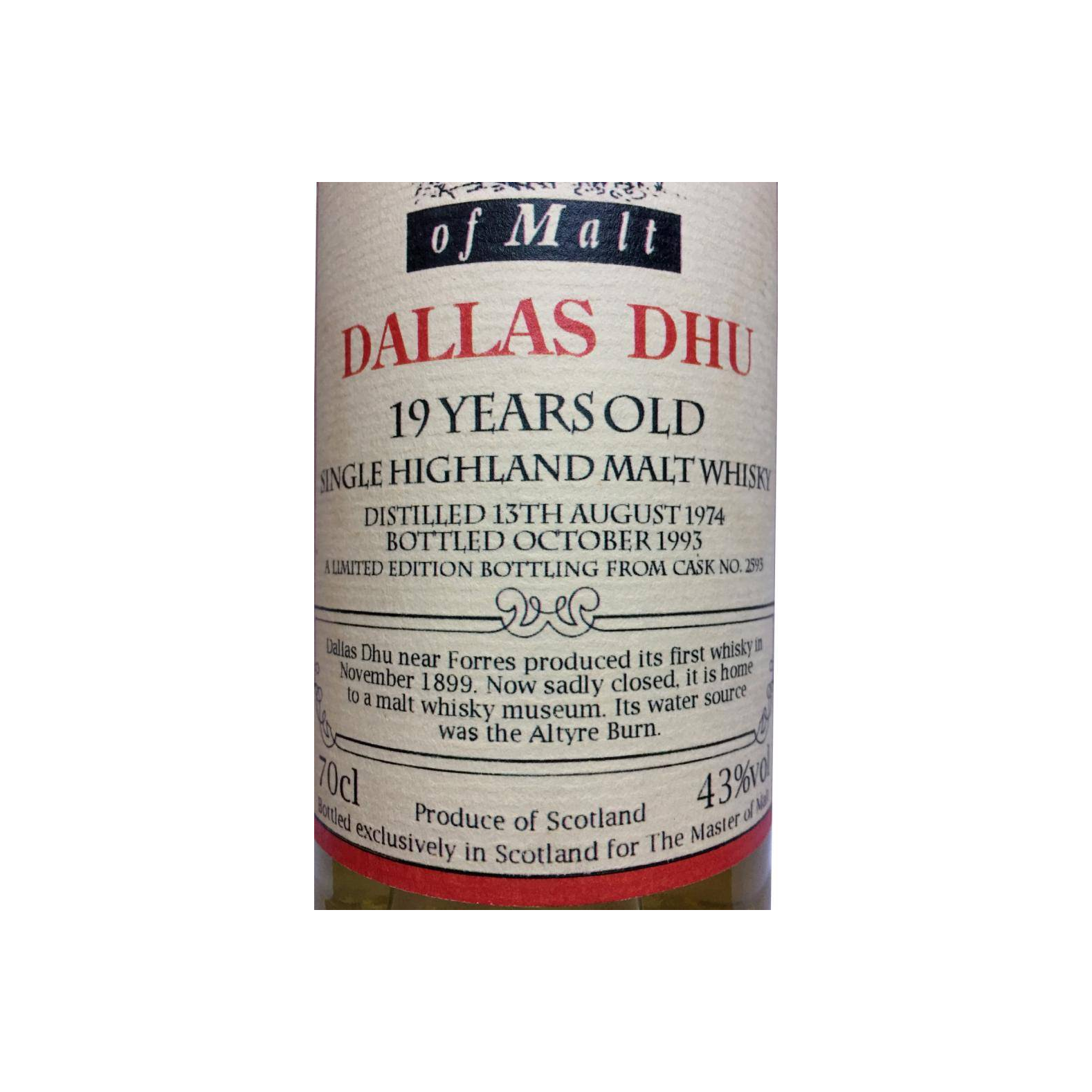Dallas Dhu 1974 19 Years Single Malt Whisky 2