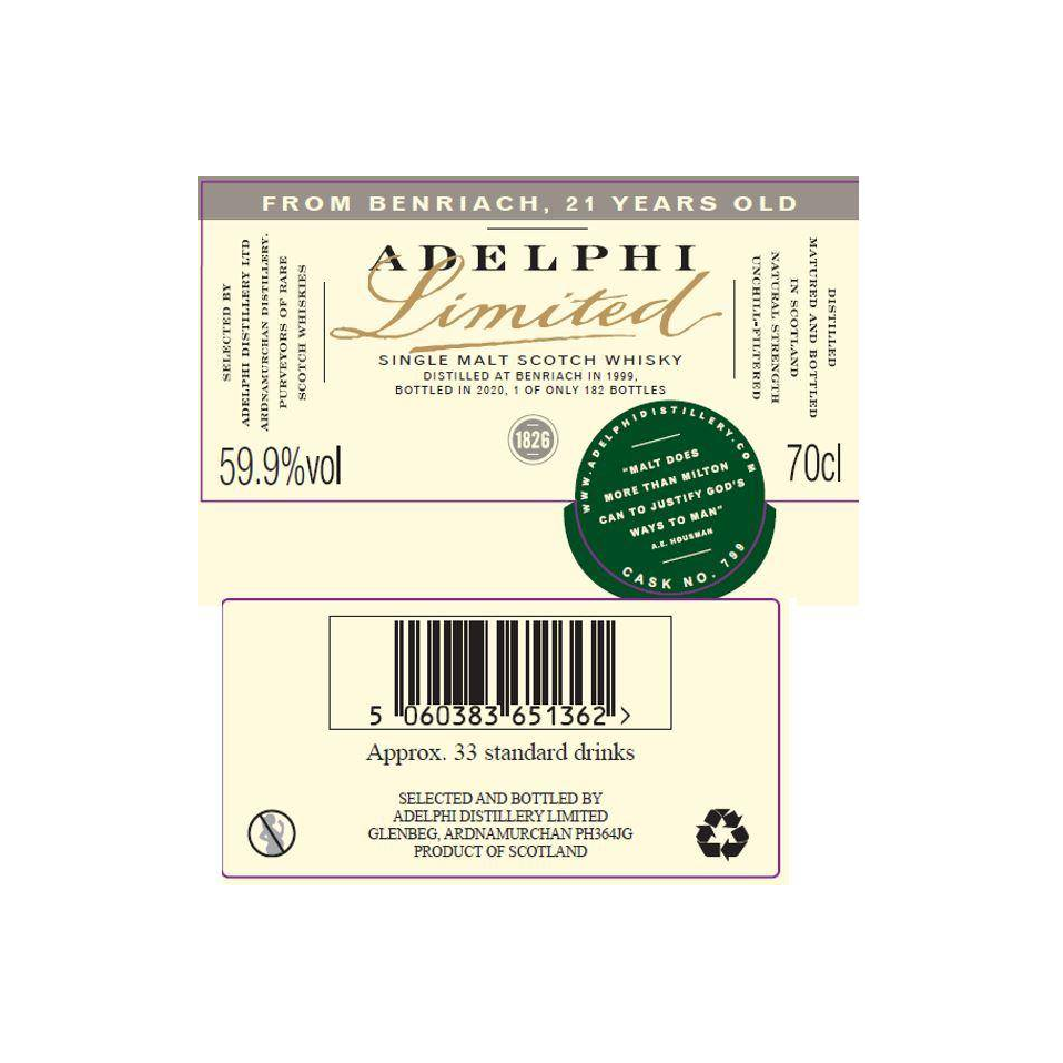 BenRiach 1999 21 Years Single Malt Whisky 2