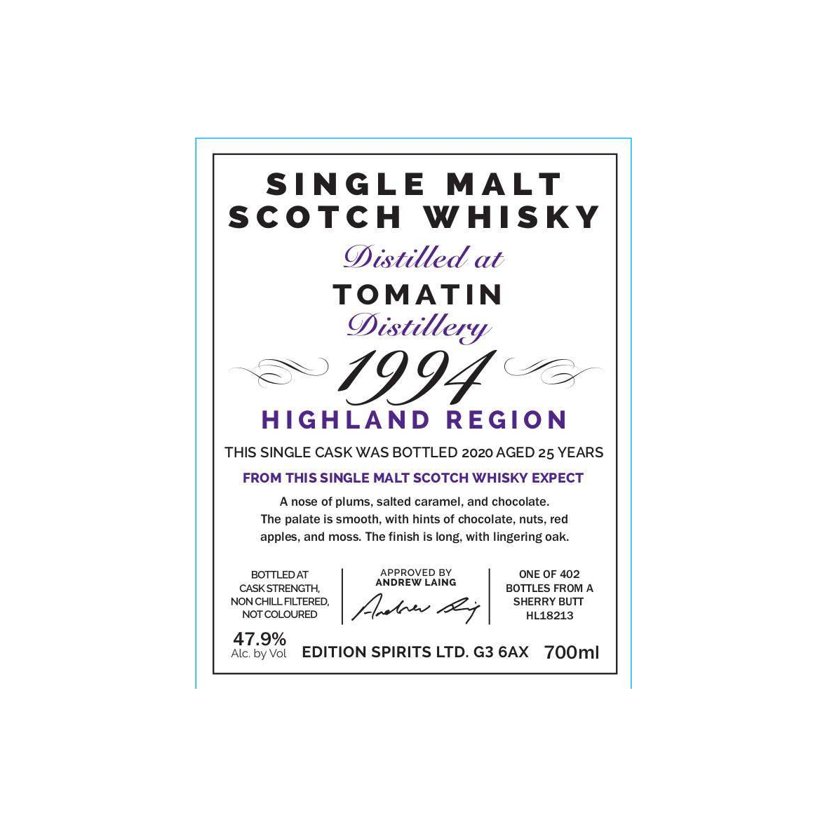 Tomatin 1994 25 Years Single Malt Whisky 2