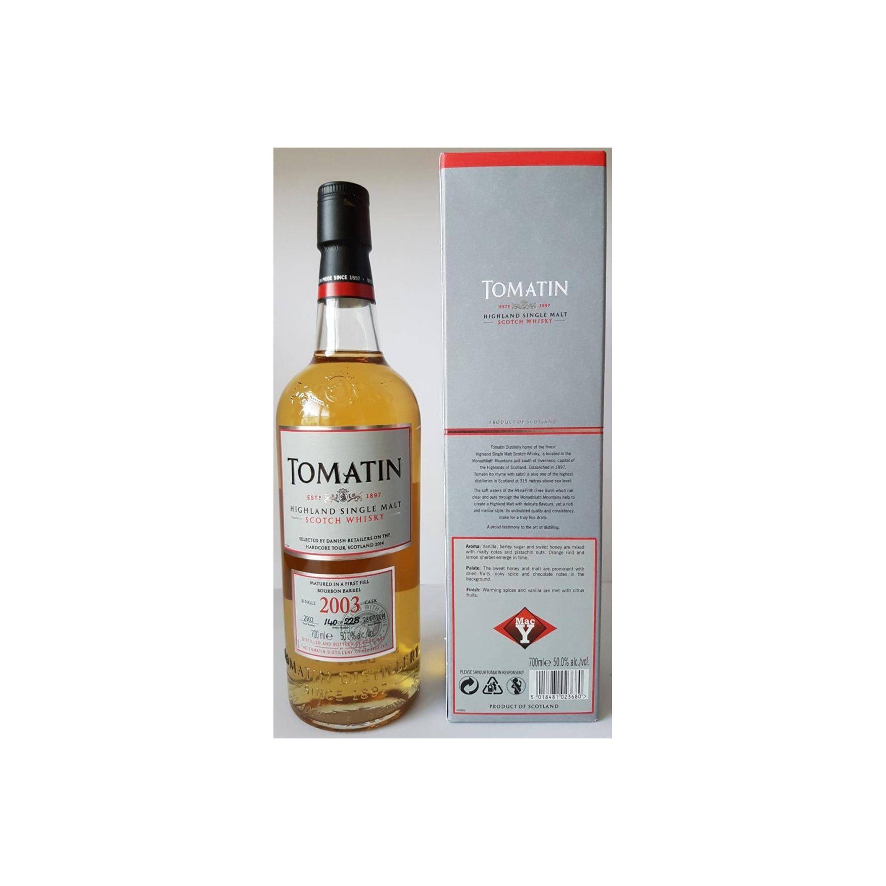 Tomatin Single Cask 2003 10 Years Single Malt Whisky 2