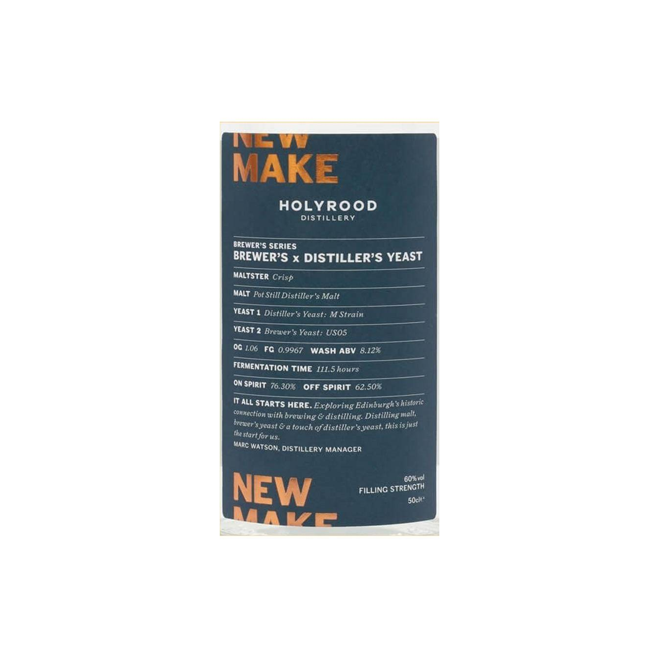 Holyrood Spirit Merchants Brewer's x Distiller's Yeast - New Make 2