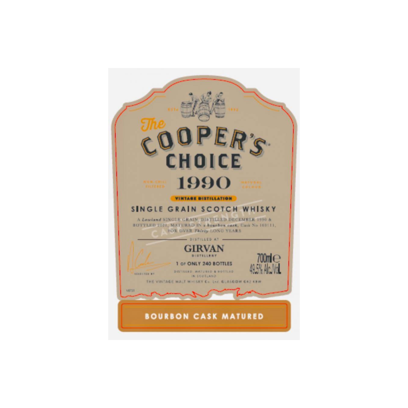 Girvan The Cooper's Choice 1990 30 Years Single Grain Whisky 2