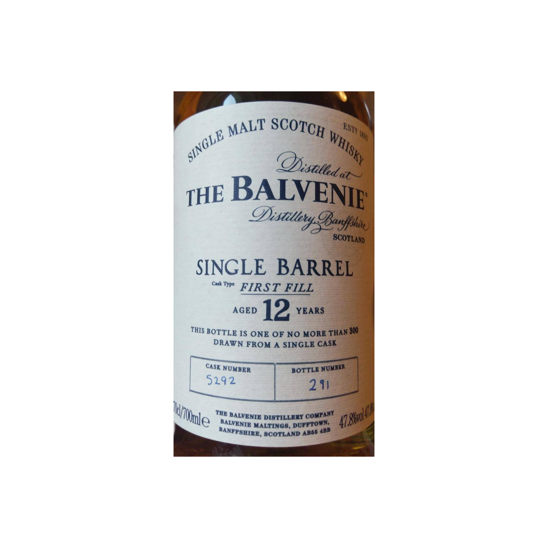 The Balvenie Single Cask 12 Years Single Malt Whisky