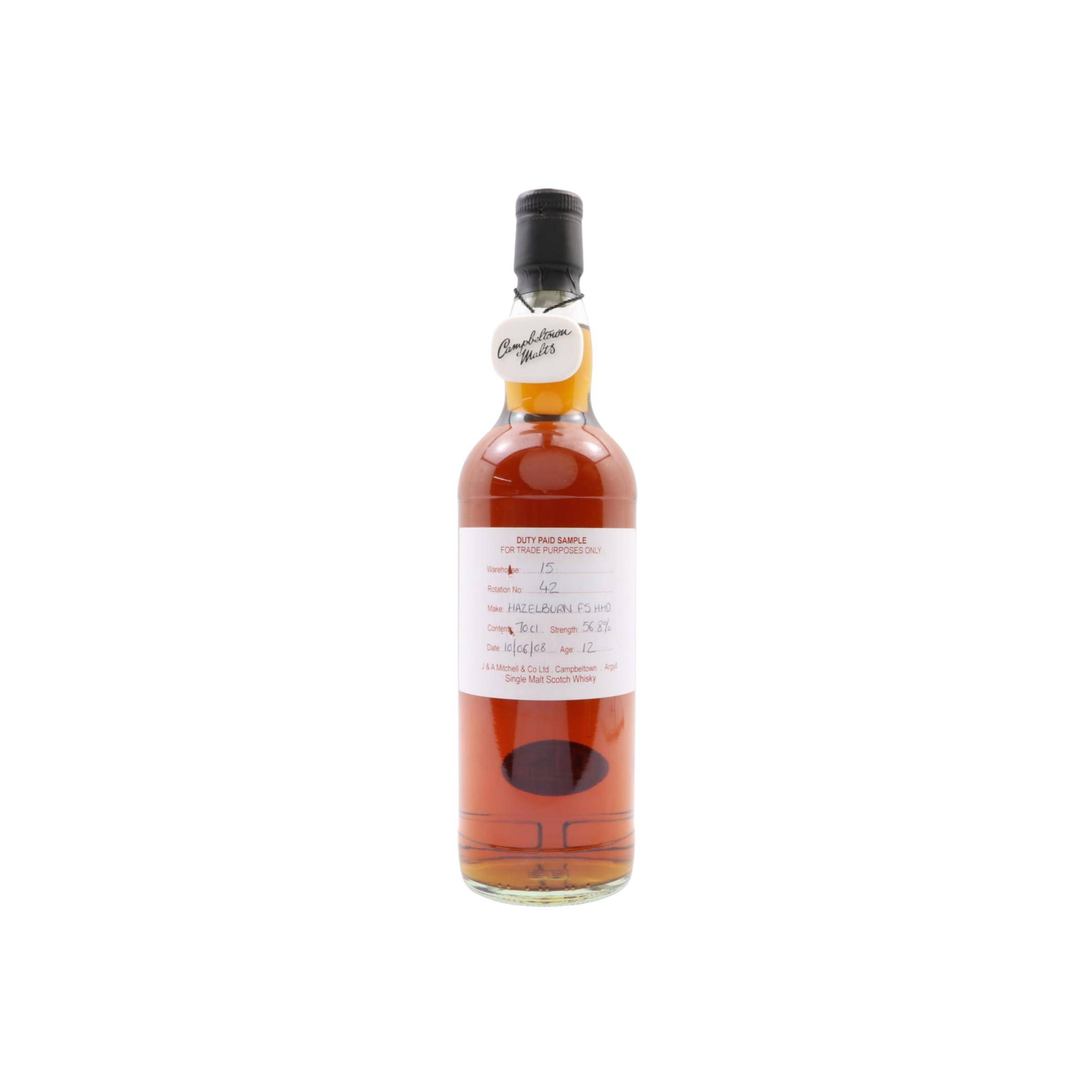 Hazelburn Duty Paid Sample - For Trade Purposes Only 2008 12 Years Single Malt Whisky