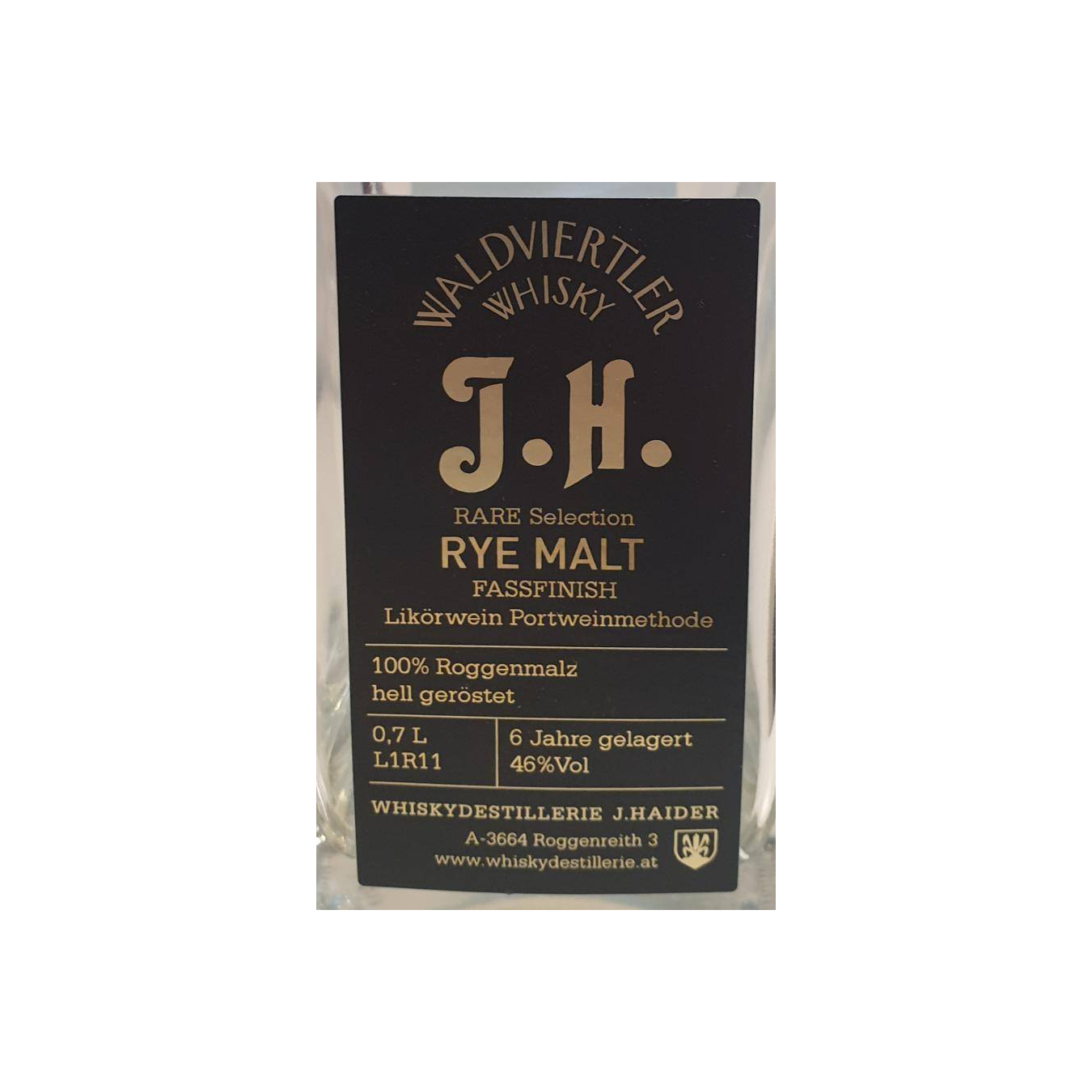 Waldviertler Whisky J.H. Rye Malt
