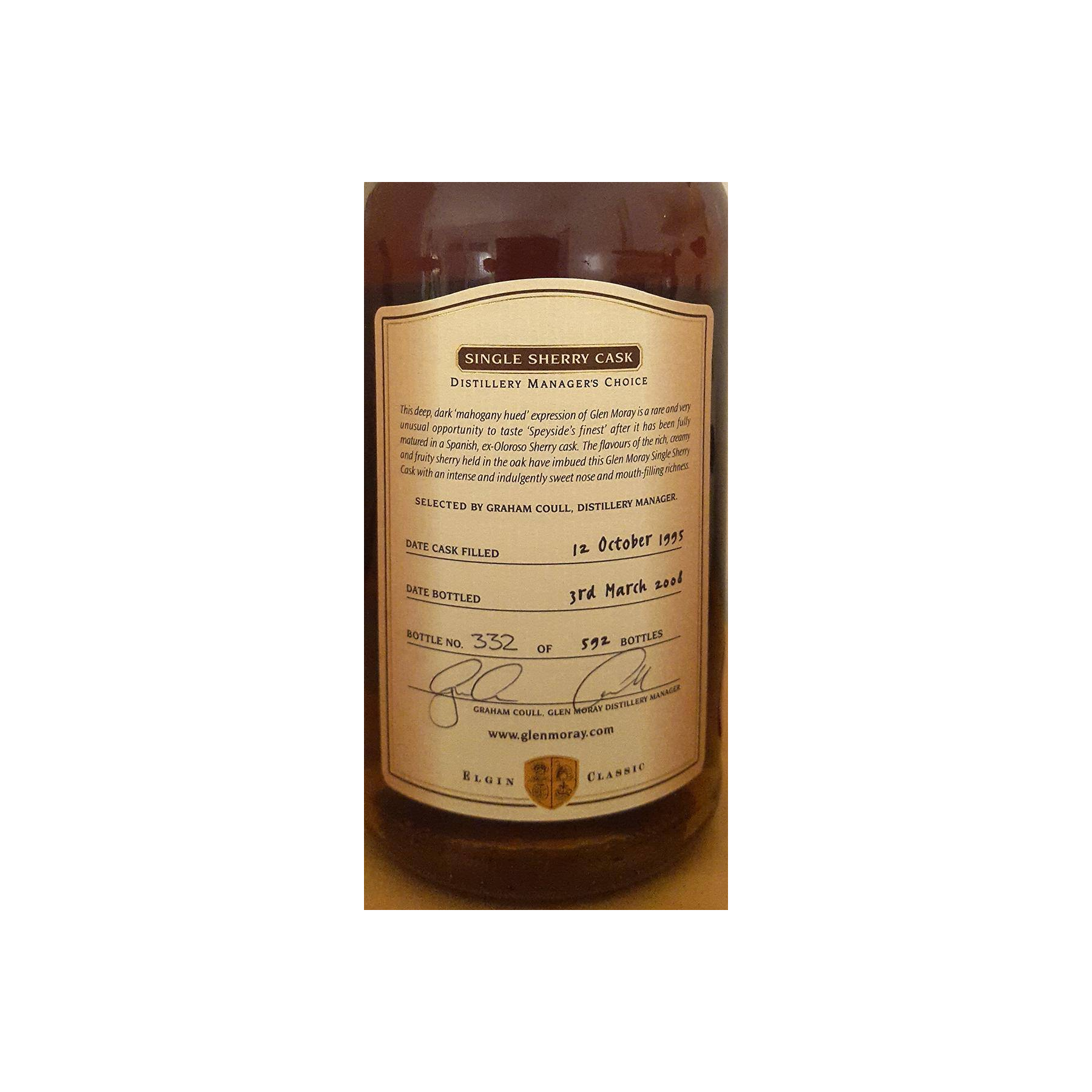 Glen Moray 1995 12 Years Single Malt Whisky 3