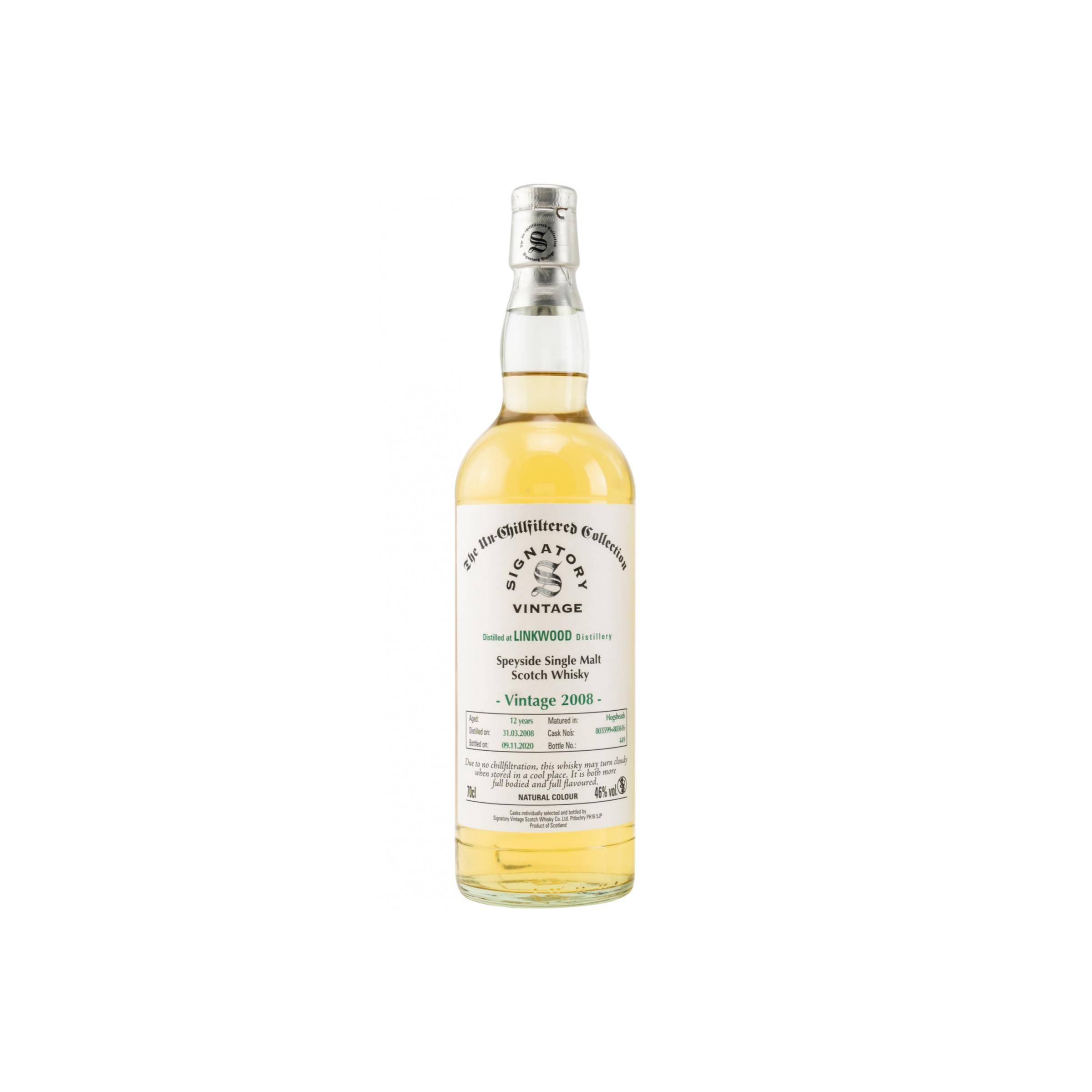 Linkwood The Un-Chillfiltered Collection 2008 12 Years Single Malt Whisky