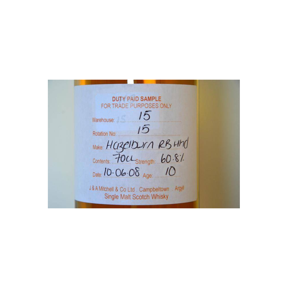 Hazelburn Duty Paid Sample - For Trade Purposes Only 2008 10 Years Single Malt Whisky 2