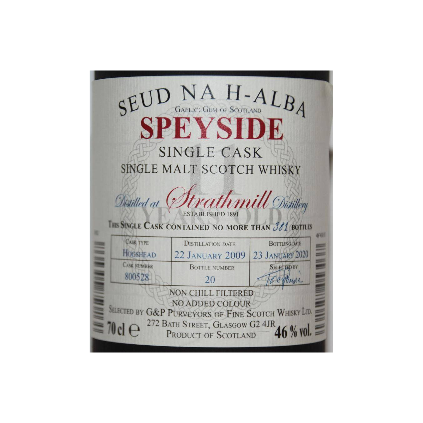 Strathmill 2009 11 Years Single Malt Whisky