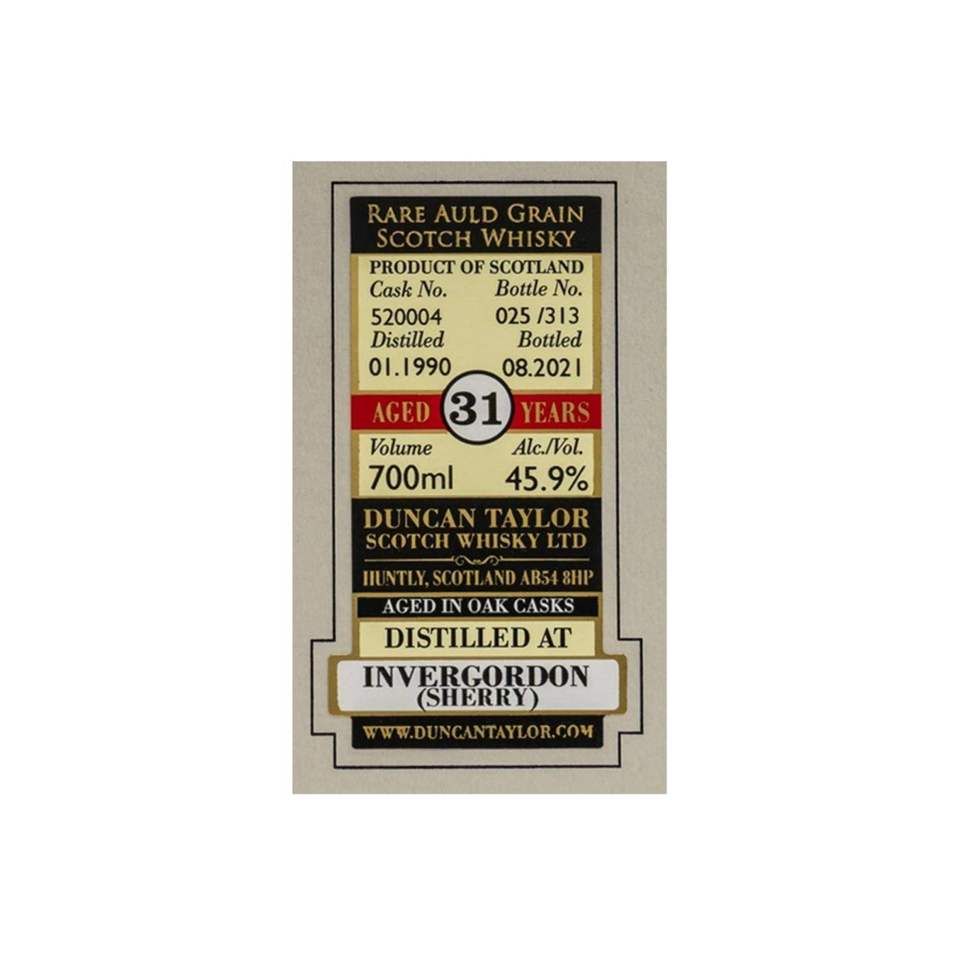 Invergordon Rare Auld 1990 31 Years Single Grain Whisky 2