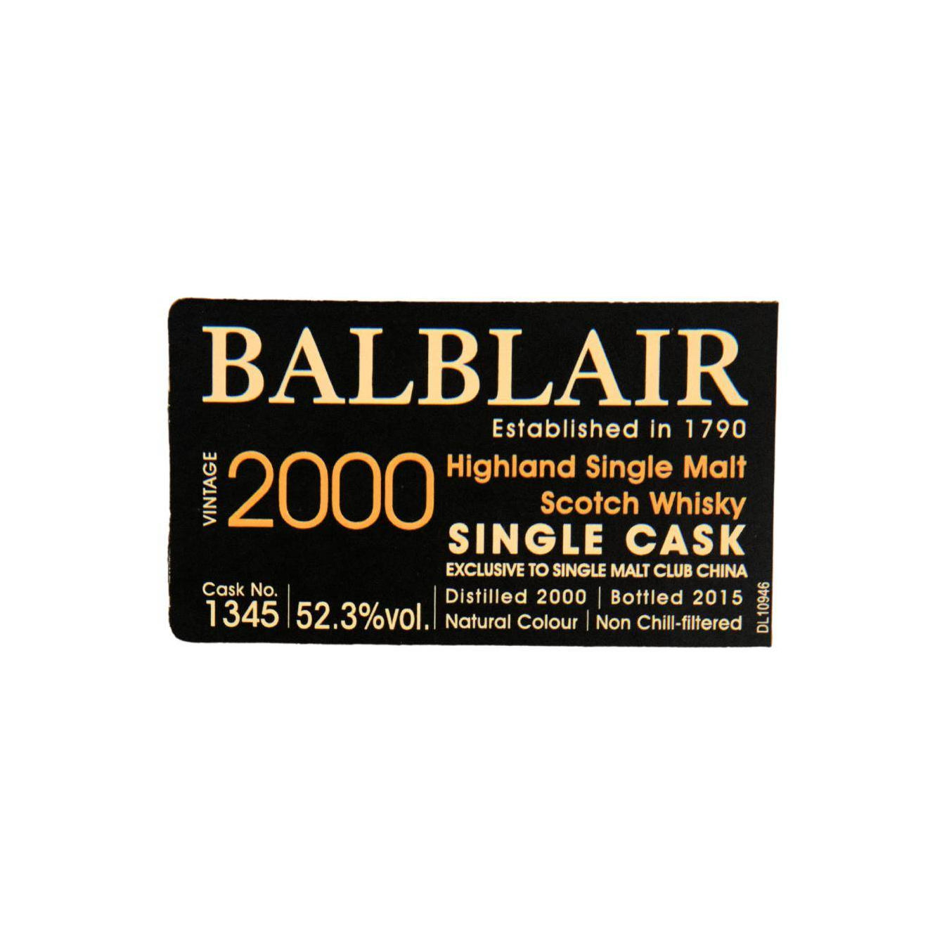Balblair Single Cask 2000 15 Years Single Malt Whisky 2