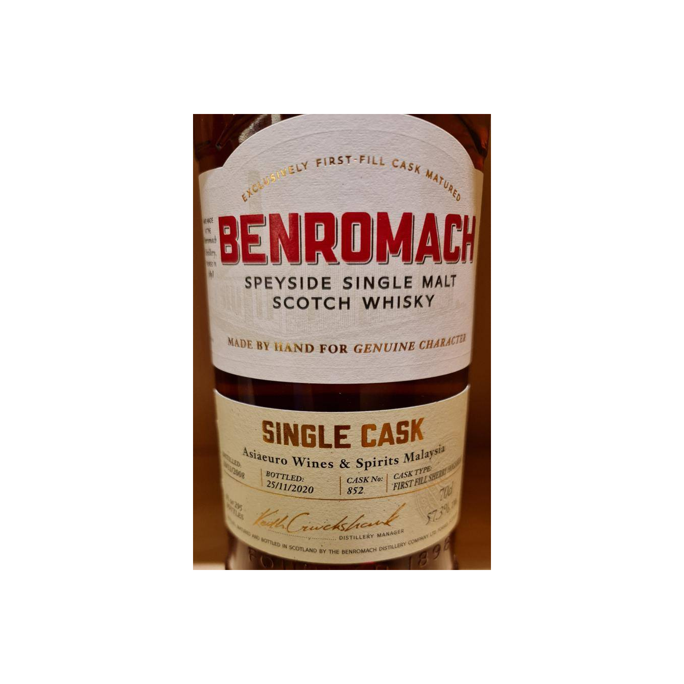 Benromach Single Cask 2008 12 Years Single Malt Whisky
