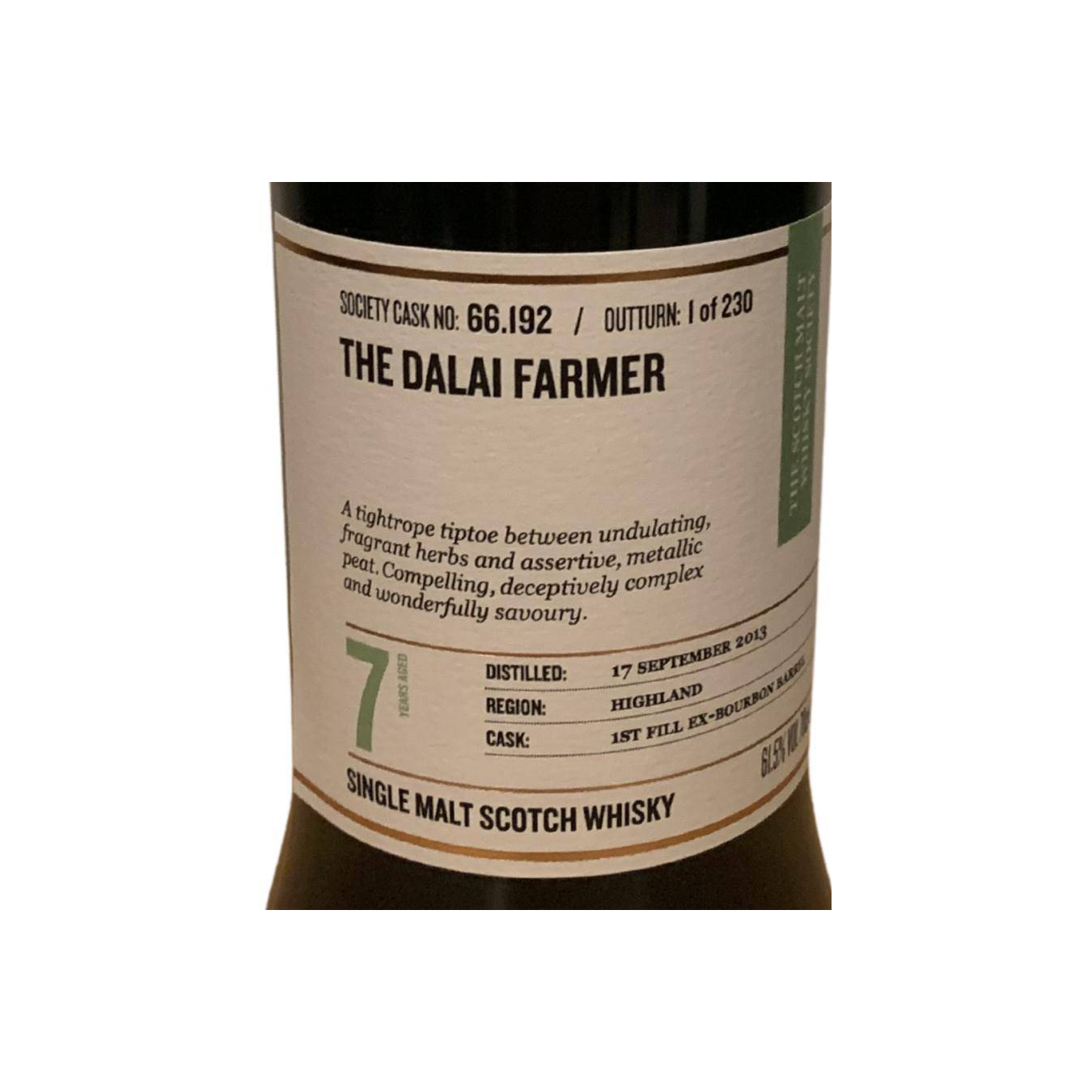 The Scotch Malt Whisky Society 2013 7 Years Single Malt Whisky 2