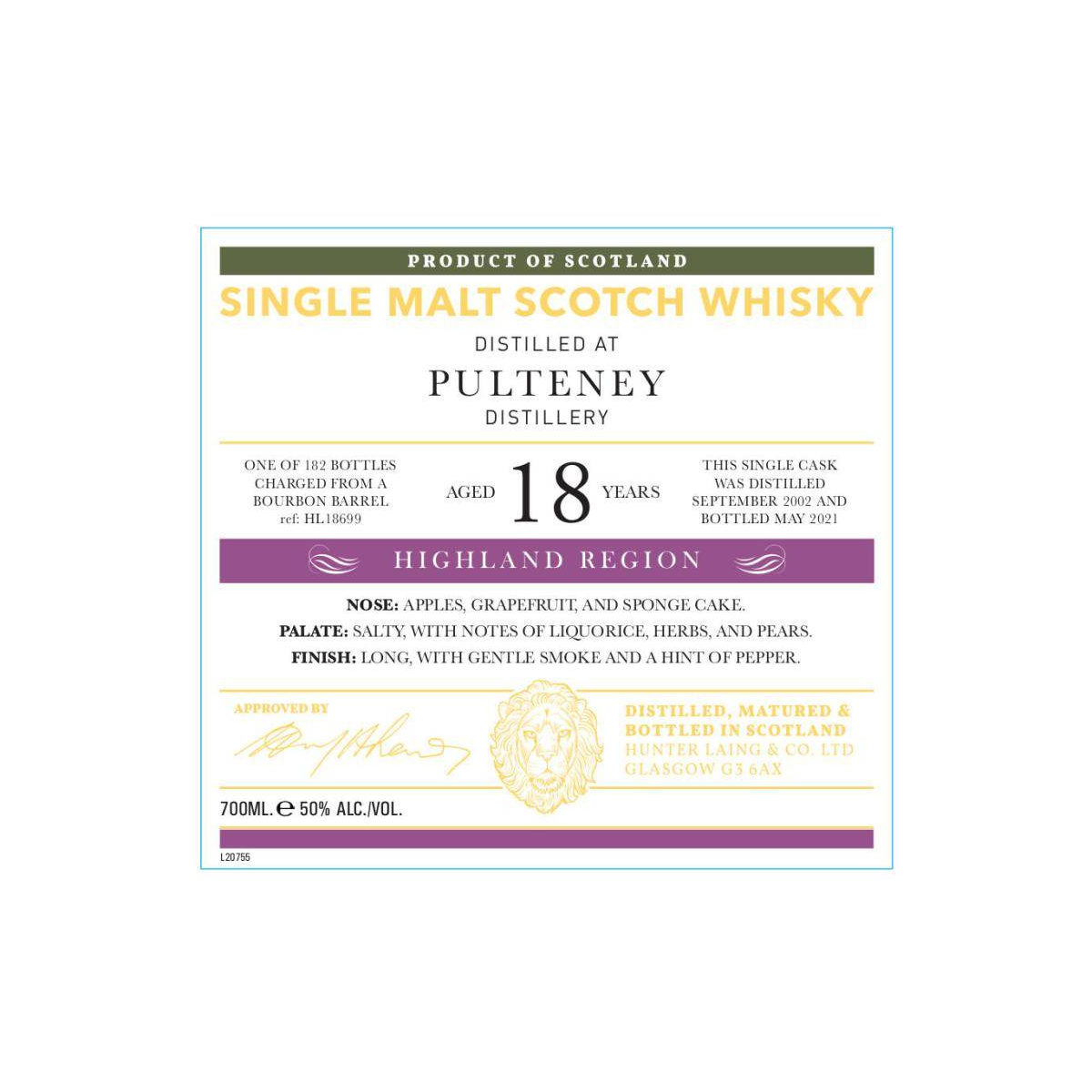 Old Pulteney Old Malt Cask 2002 18 Years Single Malt Whisky 3