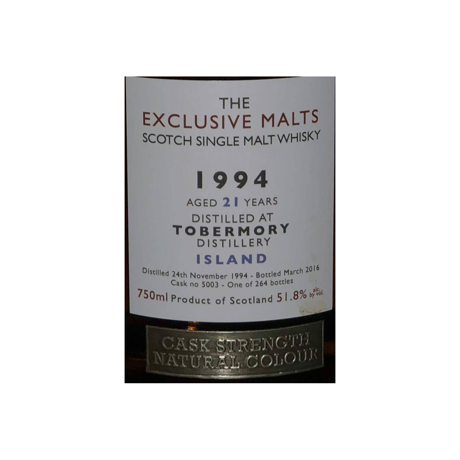 Tobermory 1994 21 Years Single Malt Whisky