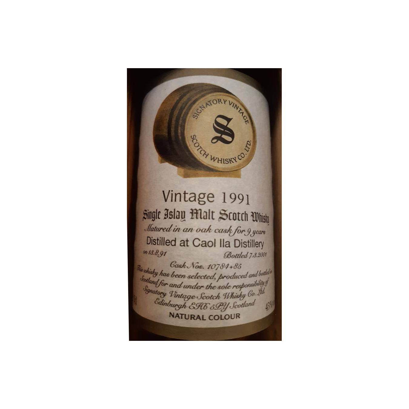 Caol Ila The Un-Chillfiltered Collection 1991 9 Years Single Malt Whisky