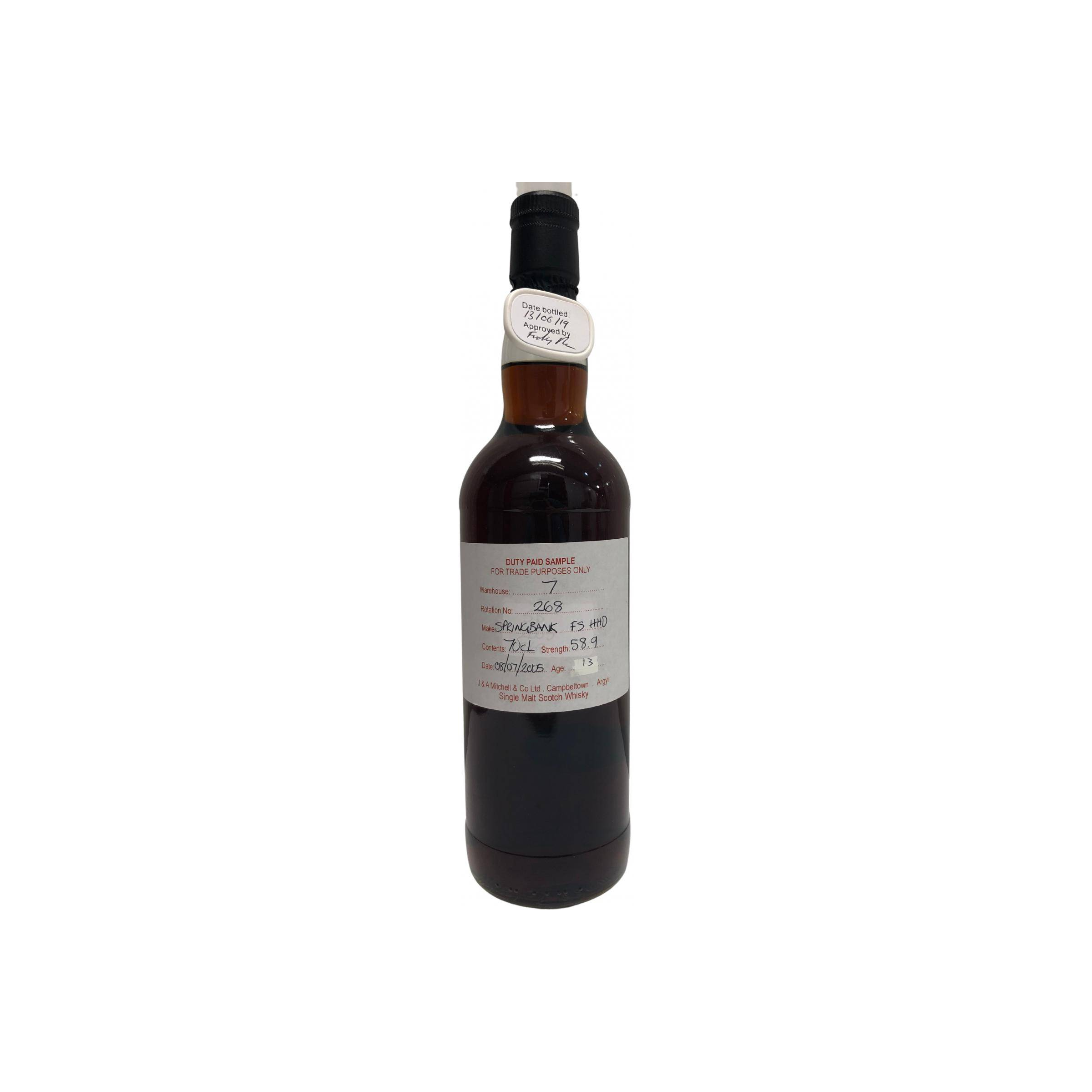 Springbank Duty Paid Sample - For Trade Purposes Only 2005 13 Years Single Malt Whisky