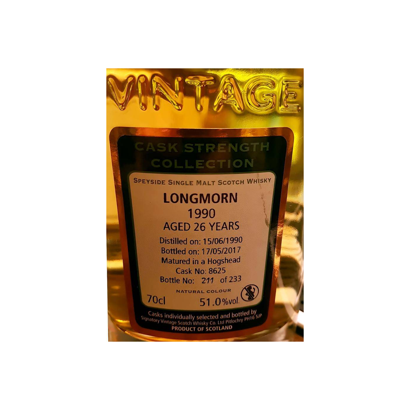Longmorn Cask Strength Collection 1990 26 Years Single Malt Whisky 2