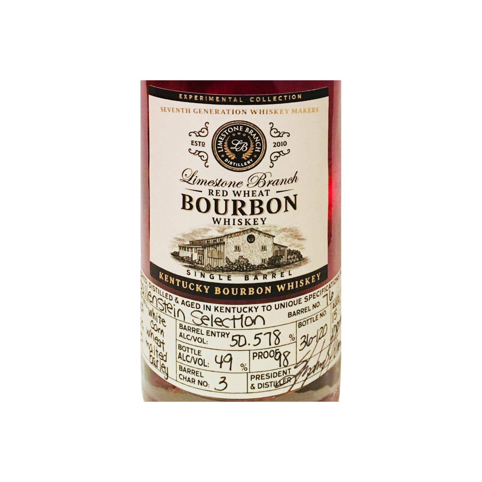 Limestone Branch Red Wheat Bourbon Whiskey 2